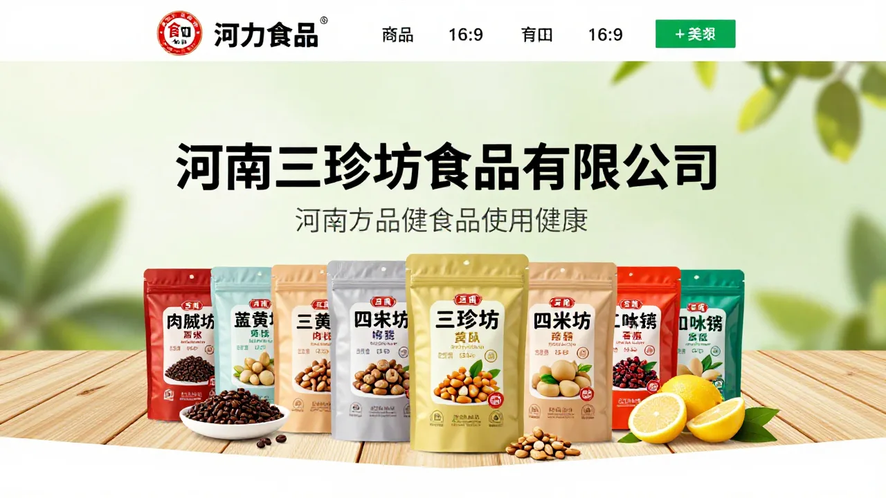 河南三珍坊食品有限公司 首页主视觉